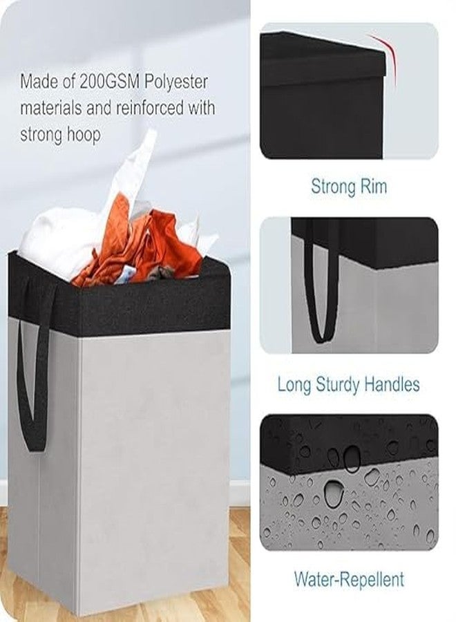 ZOVIRA Laundry for Clothes Laundry Bag Cloth Basket Non Woven Laundry Bin L for Clothes Freestanding Clothes Storage Organizer for Bedroom Basket for Clothes Cloth Bin Bag (Grey) - Image 4